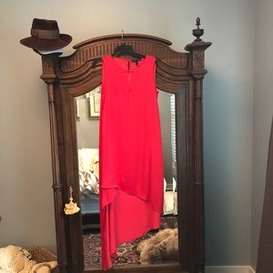 BCBG Red Willow Asymmetrical Hem Dress
